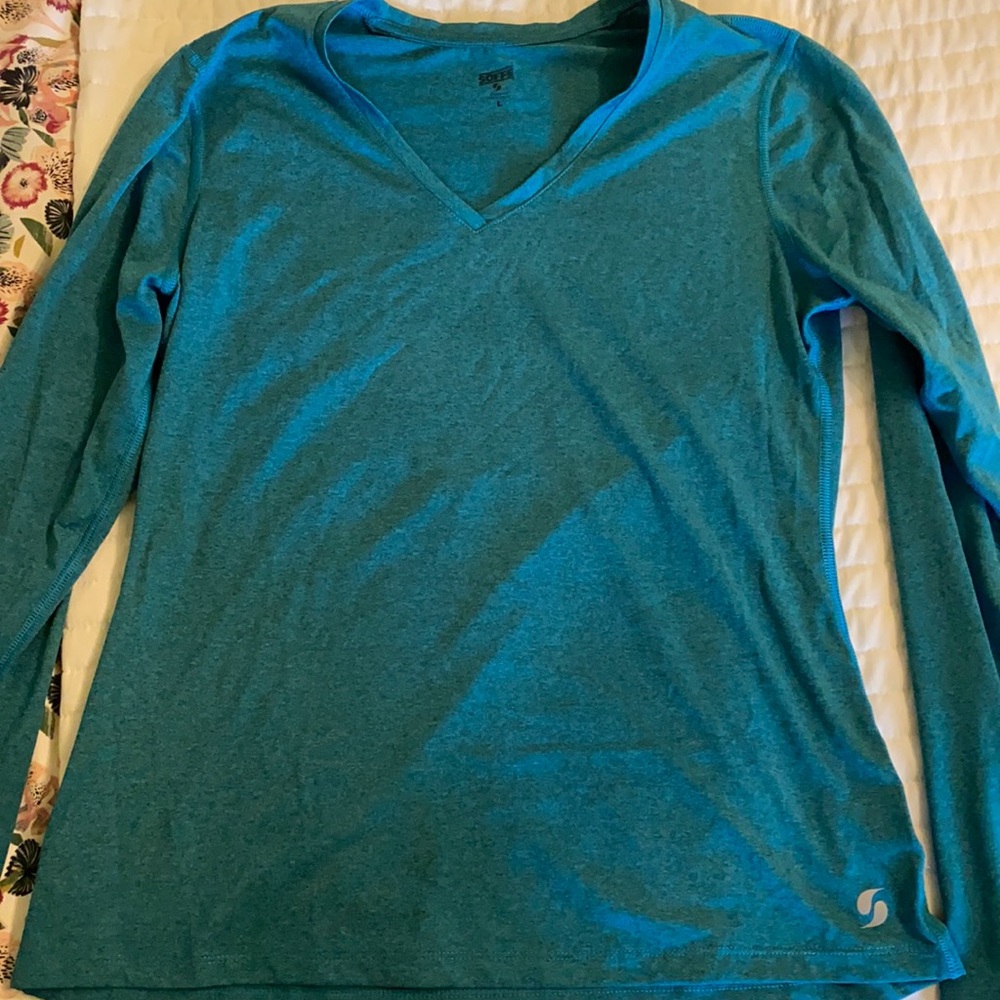 Blue long sleeve top